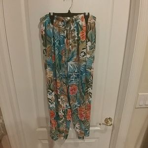 Jantzen brand Hawaiian style drawstring loose pant
